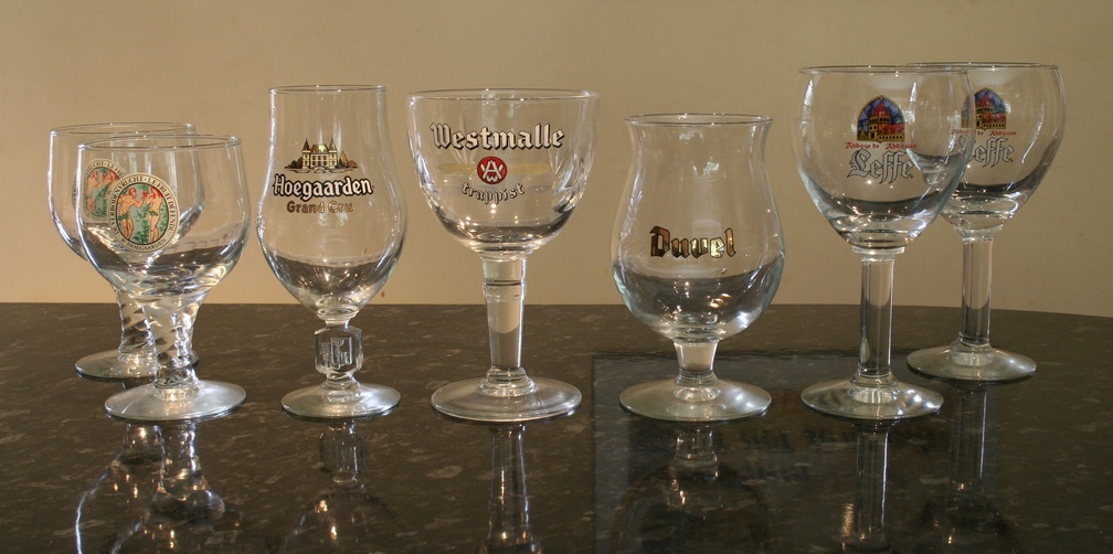 Belgian beer glasses